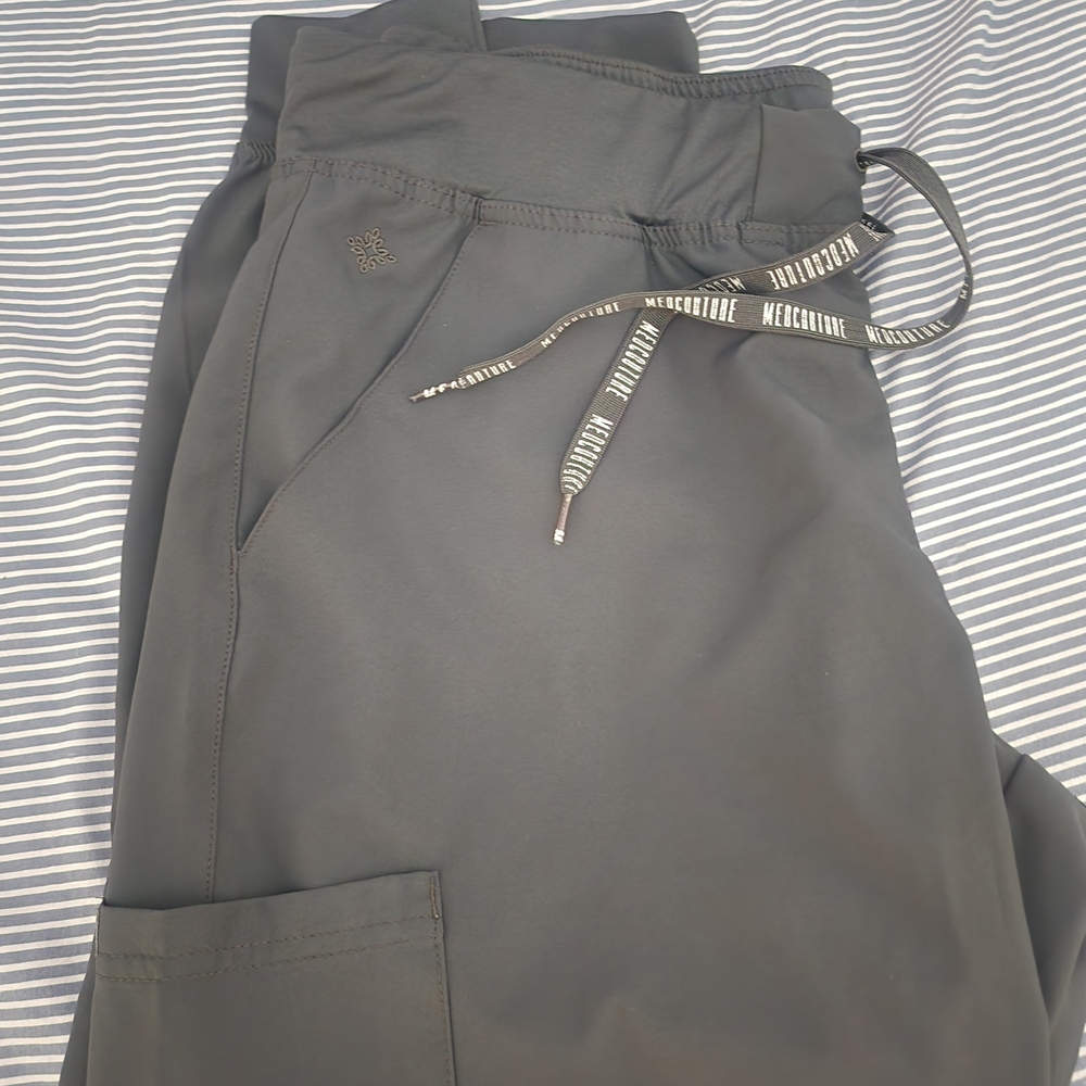 Womens Med Couture Grey Scrub Pants